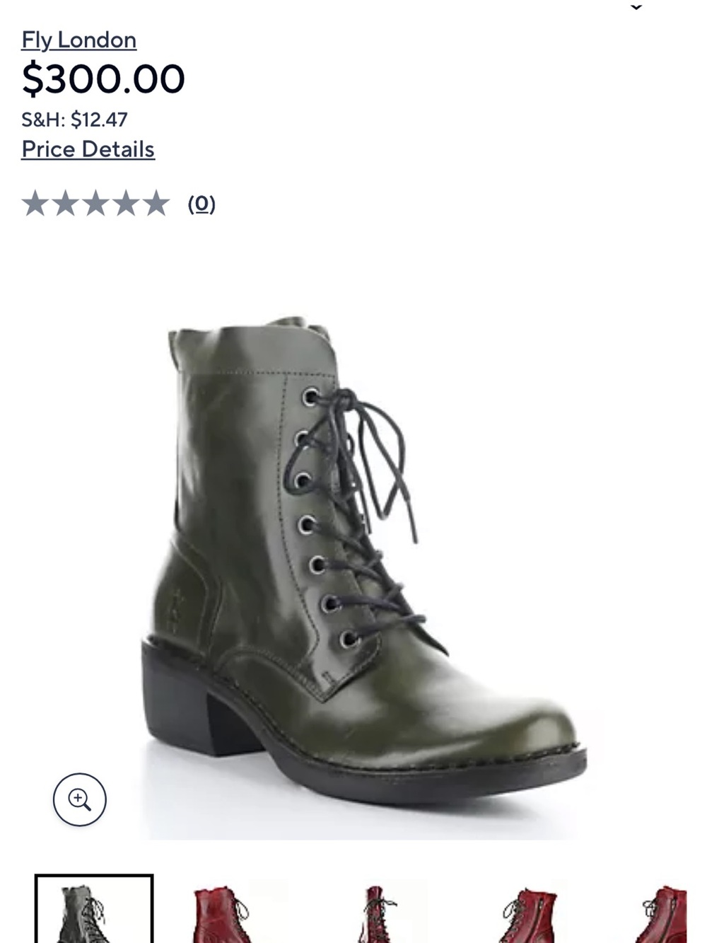 Fly London Olive Green Leather Lace-Up Ankle Boot Milu